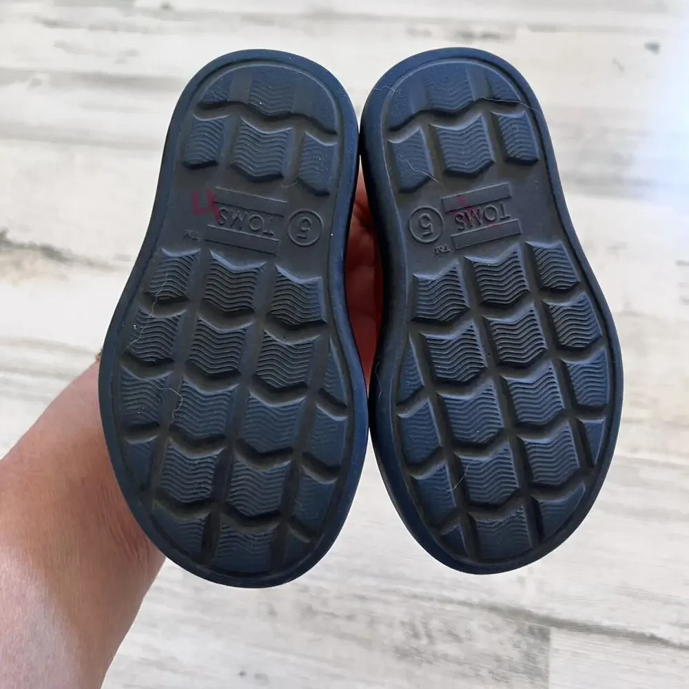 🌵3/$20 Toms Romper Slip On Shoes Toddler Size 5 Red EVA Water Beach Pool Summer